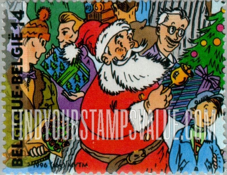 FindYourStampsValue: Christmas and New Year, Scenes from Christmas Market: Santa ringing bell