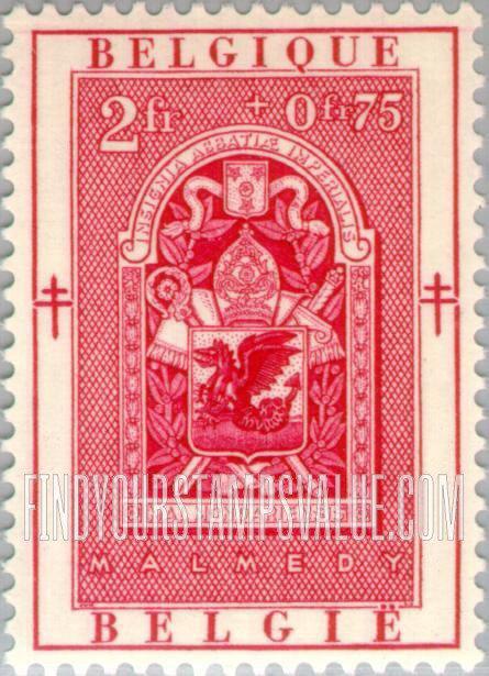 FindYourStampsValue: Semi-Postal: Arms of Malmédy