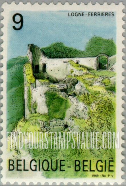 FindYourStampsValue: Tourism: Logne Castle, Ferrieres