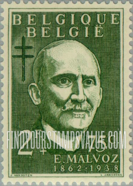 FindYourStampsValue: Semi-Postal: Ernest Malvoz