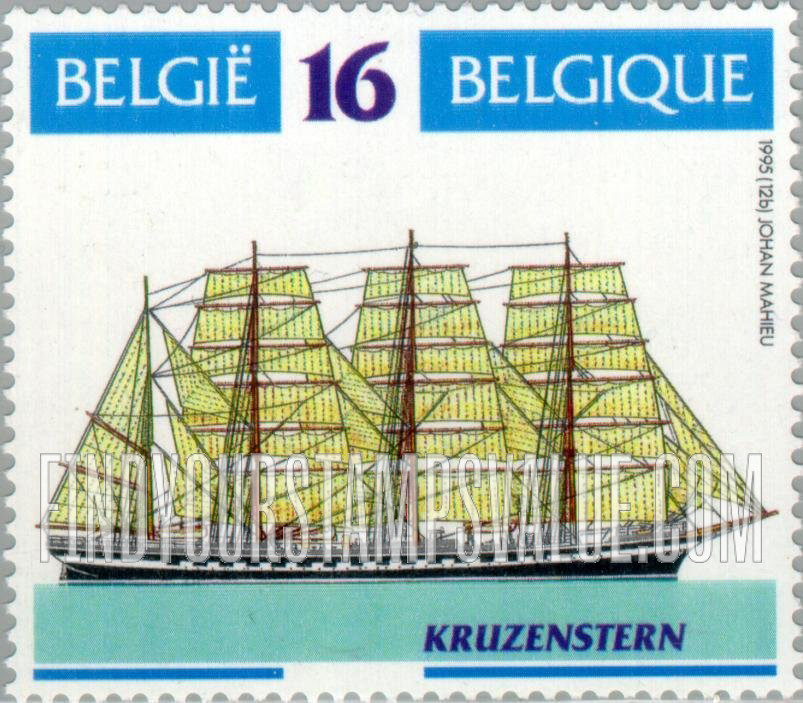 FindYourStampsValue: Sailing Ships: Kruzenstern
