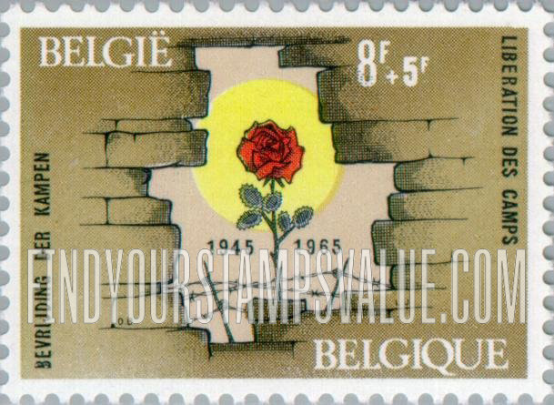 FindYourStampsValue: Semi-Postal: Rose growing amid the ruins