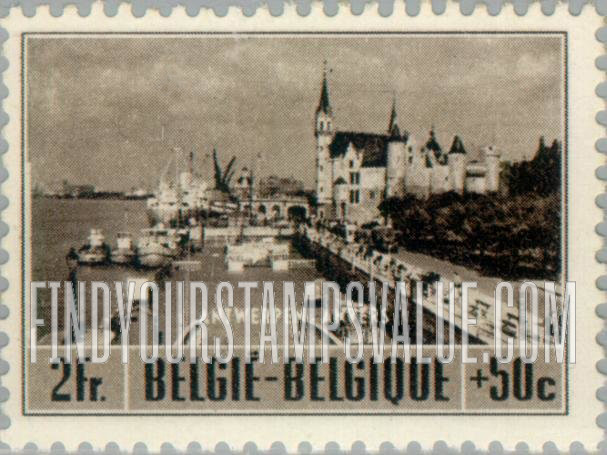 FindYourStampsValue: Semi-Postal: Antwerp waterfront