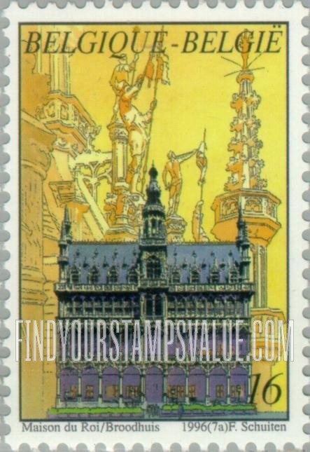 FindYourStampsValue: Architecture in Brussels: La Maison du Roi (Grand Place)