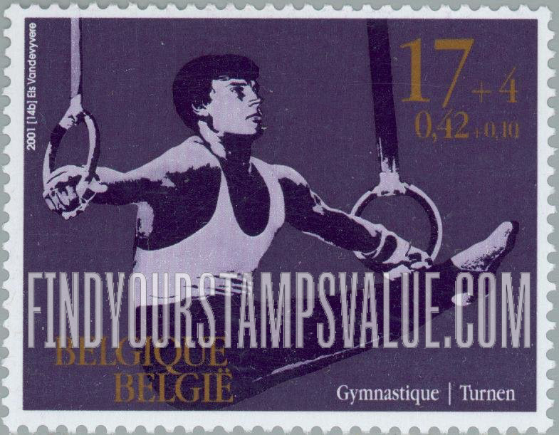 FindYourStampsValue: Semi-Postal, Sports, World championship meets:  Artistic gymnastics, Ghent
