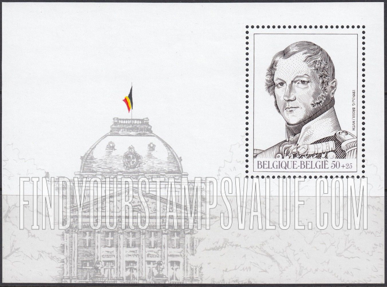 FindYourStampsValue: Semi-Postal, Royalty: King Leopold I