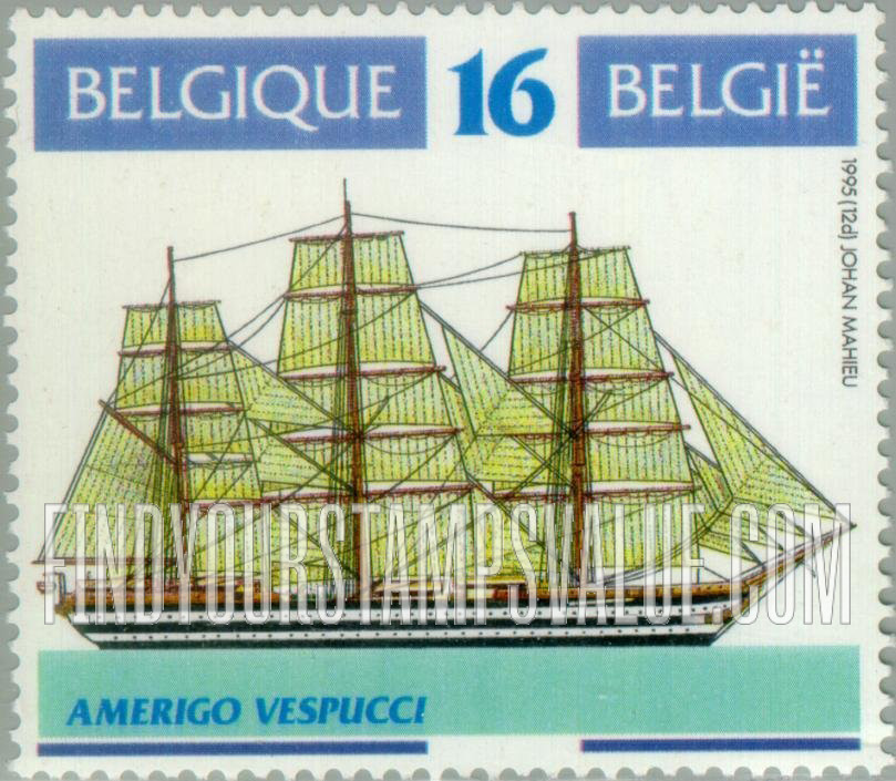 FindYourStampsValue: Sailing Ships: Amerigo Vespucci