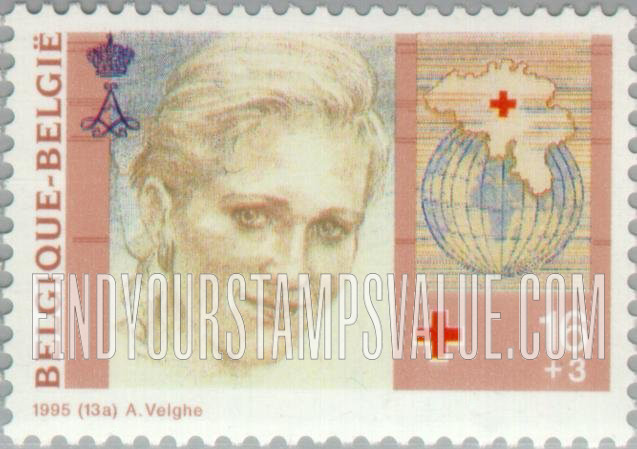 FindYourStampsValue: Semi-Postal, Belgian Red Cross: Princess Astrid, chairwoman of Belgian Red Cross