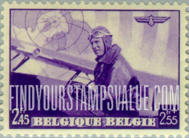 FindYourStampsValue: Semi-Postal: King Leopold III in Military Plane