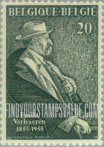 FindYourStampsValue: Emile Verhaeren, by Montald Constant