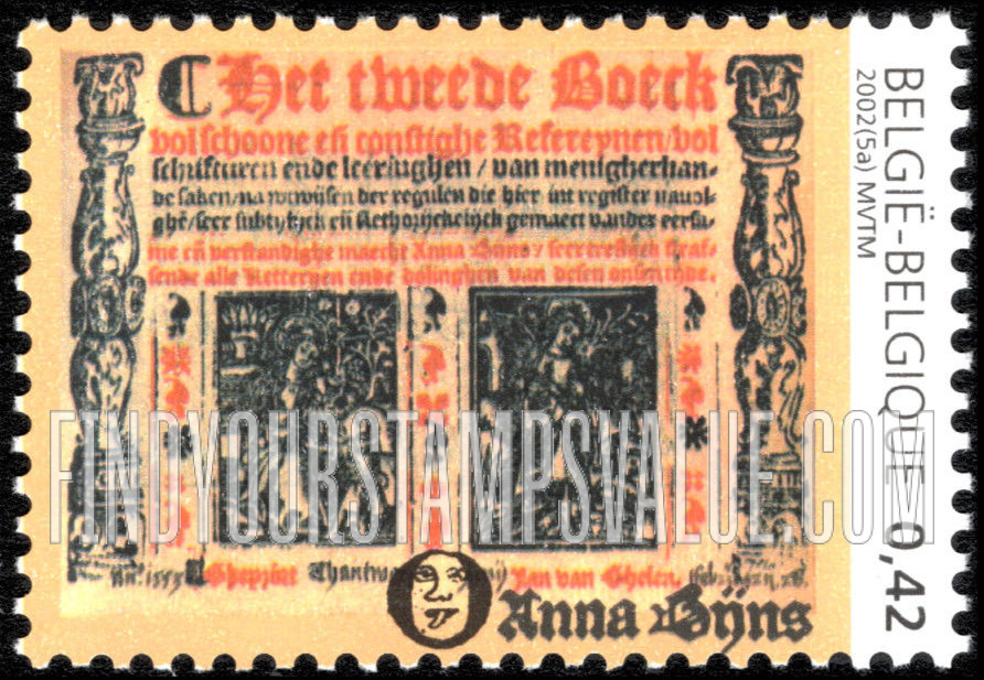 FindYourStampsValue: Anna Bijns (1494-1575), Poet