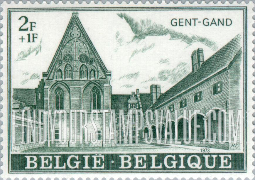 FindYourStampsValue: Semi-Postal: Bijloke Abbey, Ghent