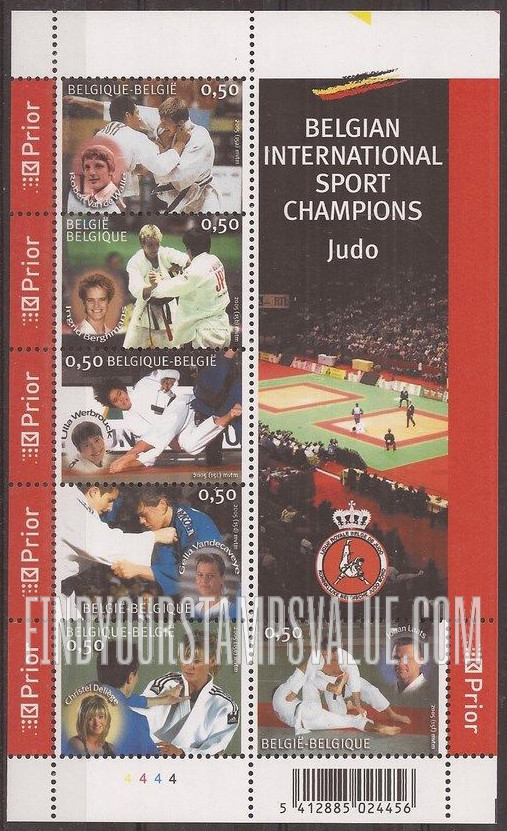 FindYourStampsValue: International Judo Champions From Belgium
