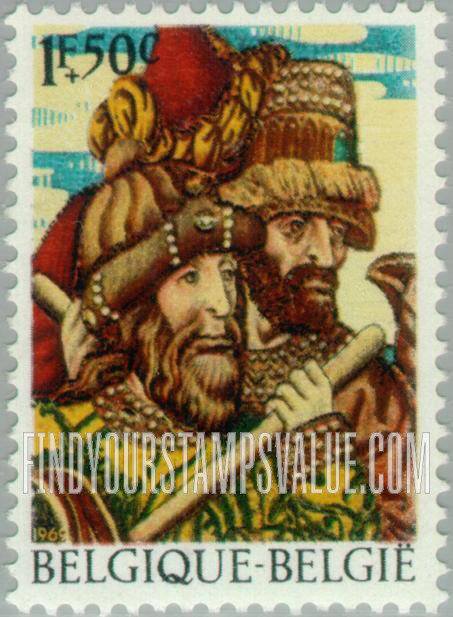 FindYourStampsValue: Semi-Postal: Heads from Alexander the Great Tapestry, 15th Century