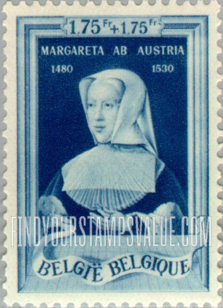 FindYourStampsValue: Semi-Postal, Portraits (in various frames): Margaret of Austria