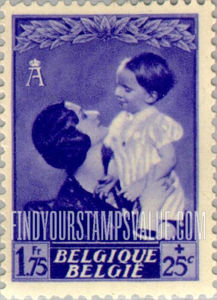 FindYourStampsValue: Semi-Postal: Queen Astrid and Prince Baudouin