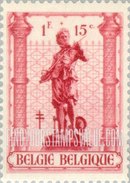 FindYourStampsValue: Semi-Postal, Statues in Petit Sablon Park, Brussels: Armsmith