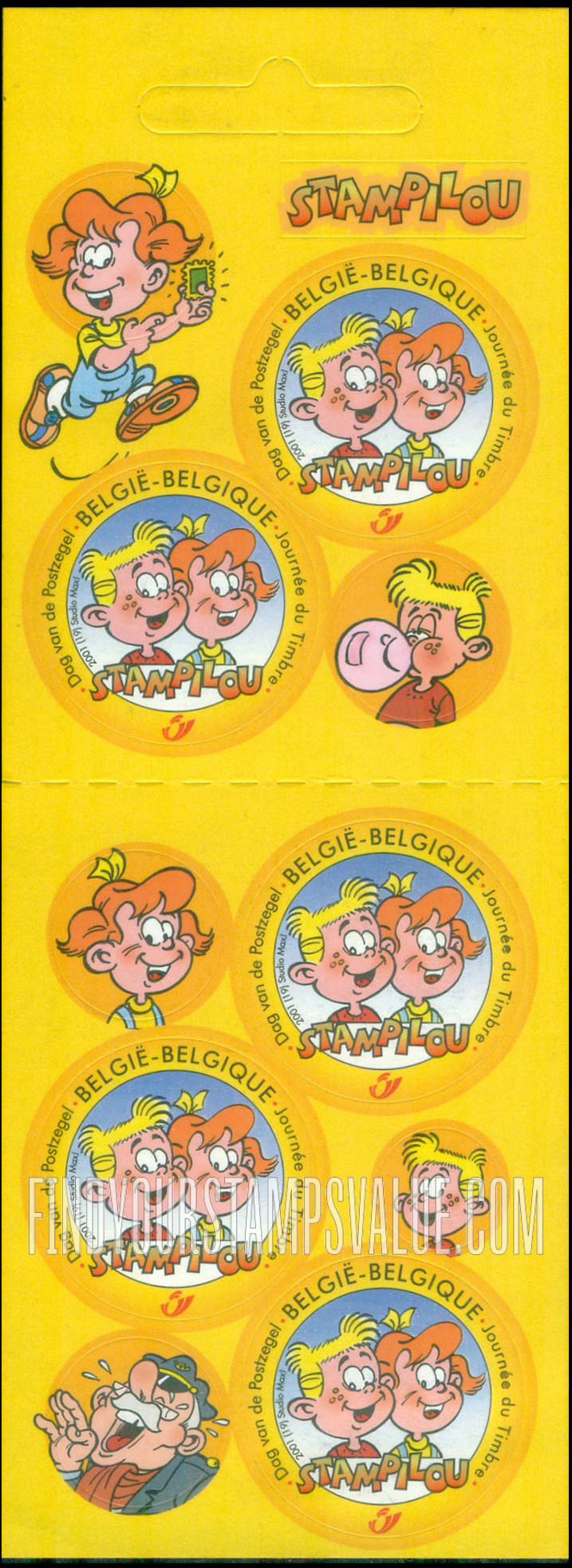 FindYourStampsValue: Stam and Pilou, Mascots of Stampilou Youth Philatelic Club