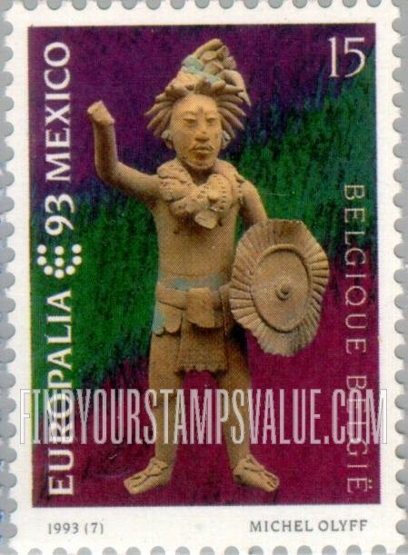 FindYourStampsValue: Europalia’93: Mayan statuette