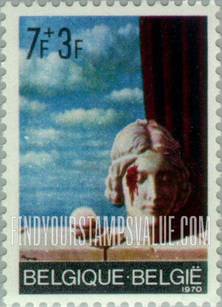 FindYourStampsValue: Semi-Postal: “The Memory”, by Rene Magritte