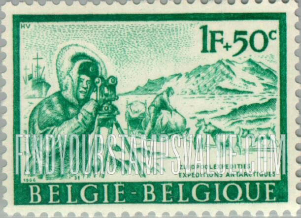 FindYourStampsValue: Semi-Postal: Surveyor and Dog Team