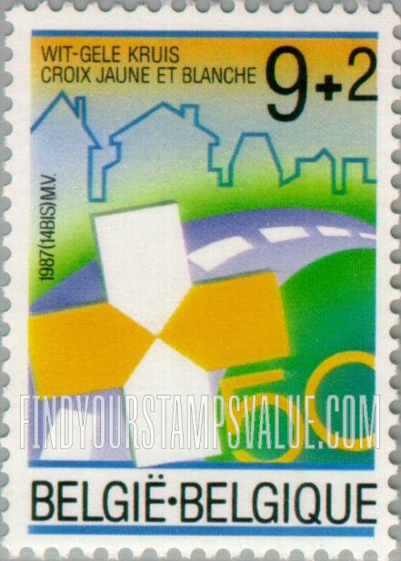 FindYourStampsValue: Semi-Postal: White and Yellow Cross of Belgium, 50th Anniversary