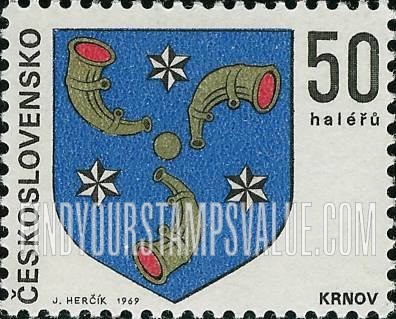 FindYourStampsValue: Coat of Arms Type of 1968: Krnov