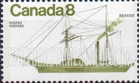 FindYourStampsValue: Coastal ships: “Beaver”