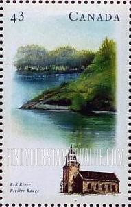 FindYourStampsValue: Canadian Rivers Type of 1991: Red