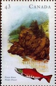 FindYourStampsValue: Canadian Rivers Type of 1991: Fraser