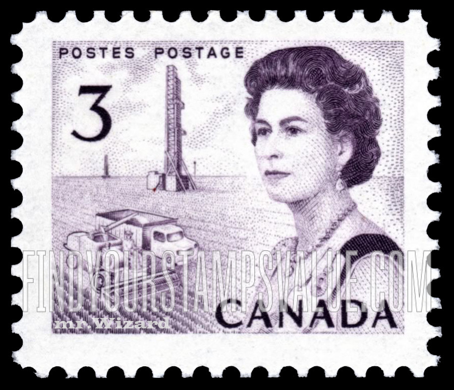 FindYourStampsValue: Combine and oil rig (Prairie Region)
