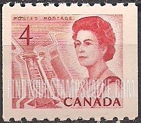 FindYourStampsValue: Coil Stamps: Ship in lock (Central Canada)