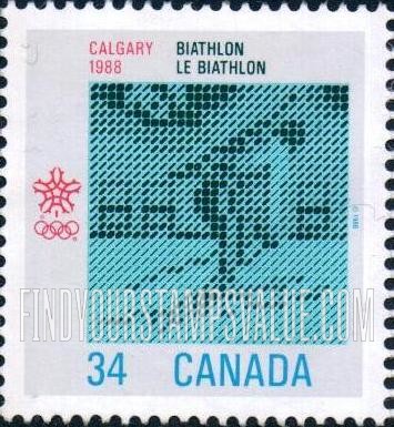 FindYourStampsValue: 1988 Calgary Canada Olympics: Biathlon
