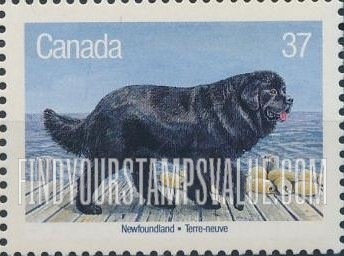 FindYourStampsValue: Canadian Kennel Club, Centennial: Newfoundland