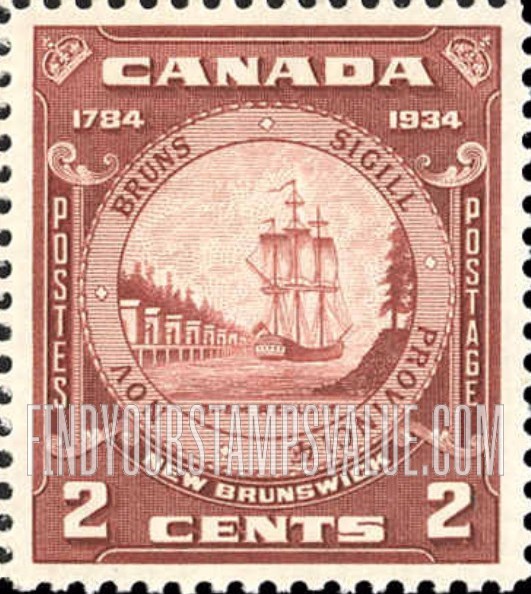 FindYourStampsValue: Seal of New Brunswick