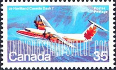 FindYourStampsValue: de Havilland Canada Dash-7