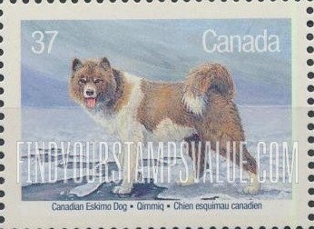 FindYourStampsValue: Canadian Kennel Club, Centennial: Canadian Eskimo Dog