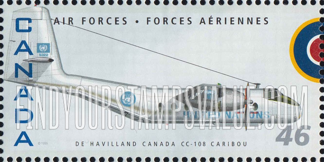 FindYourStampsValue: De Havilland Canada CC-108 Caribou.