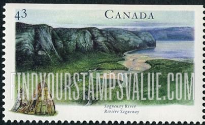 FindYourStampsValue: Canadian Rivers Type of 1991: Saguenay