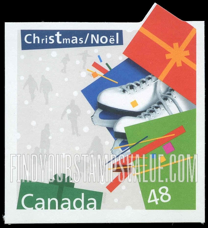 FindYourStampsValue: Christmas: Gift boxes and Ice skates