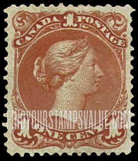 FindYourStampsValue: Dominion of Canada: Queen Victoria