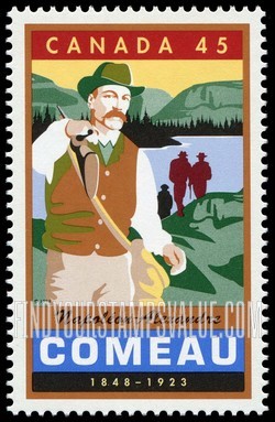 FindYourStampsValue: Napoléon-Alexandre Comeau (1848-1923), outdoorsman, “King of the North Shore.”