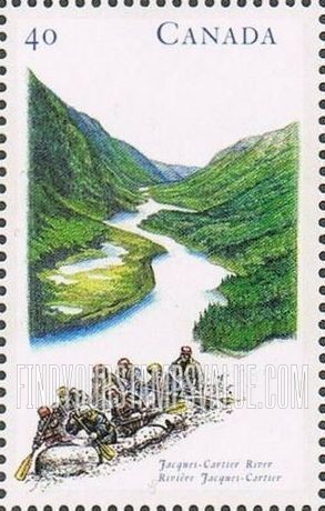 FindYourStampsValue: Canadian Rivers: Jacques Cartier