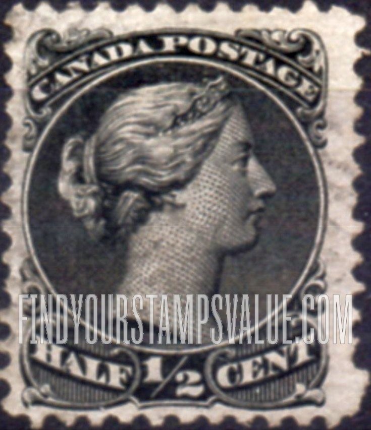 FindYourStampsValue: Dominion of Canada: Queen Victoria