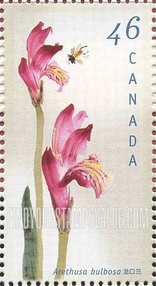 FindYourStampsValue: Arethusa bulbosa, by Poon-Kuen Chow