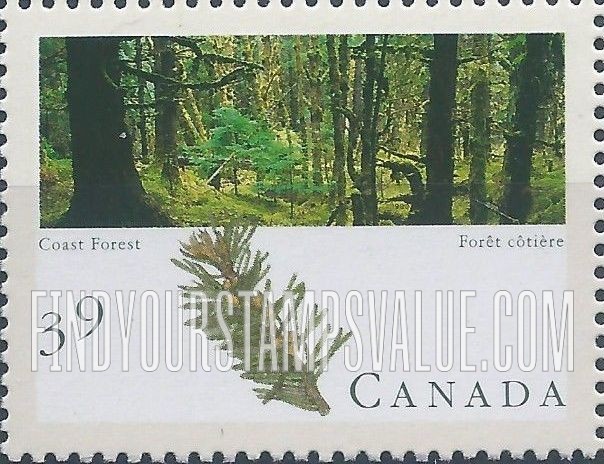 FindYourStampsValue: Canadian Forests: Coast