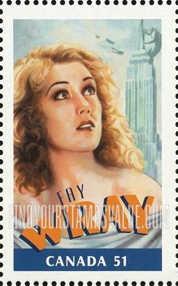 FindYourStampsValue: Canadians in Hollywood: Fay Wray (1907-2004)