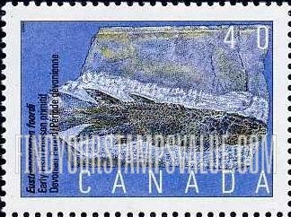 FindYourStampsValue: Prehistoric Life Type of 1990: Early fish