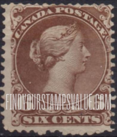 FindYourStampsValue: Dominion of Canada: Queen Victoria