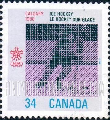 FindYourStampsValue: 1988 Calgary Canada Olympics: Ice hockey